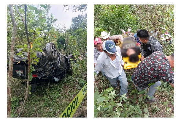 Dos poblanos mueren durante volcadura en límites de Jopala y Veracruz cuando regresaban del velorio de su papá