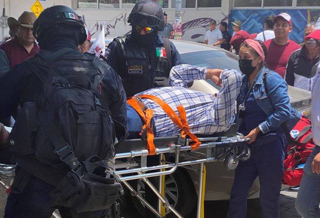 Cierre de campaña del PT en Teolocholco termina en balacera, con policías golpeados, un herido y un detenido