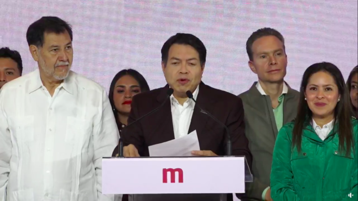 Mario Delgado declara ganador de la elección a Alejandro Armenta, con base en encuestas