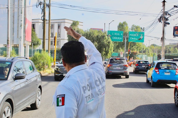 Informa Ayuntamiento de San Andrés Cholula cambio de circulación en 14 oriente