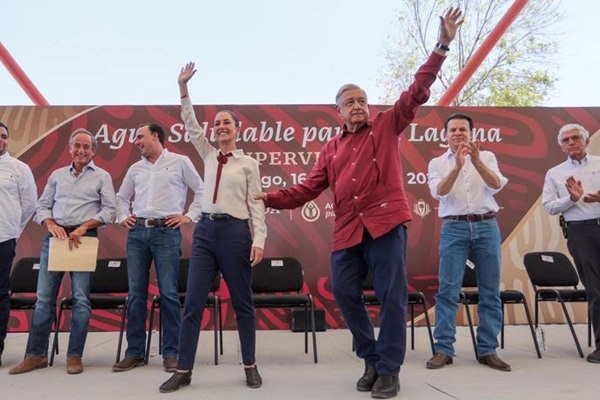 En la comarca Lagunera, Claudia Sheinbaum se compromete a dar continuidad a los proyectos de López Obrador