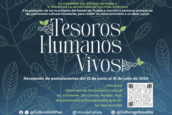 Amplía Cultura recepción de candidatos para “Tesoros Humanos Vivos”