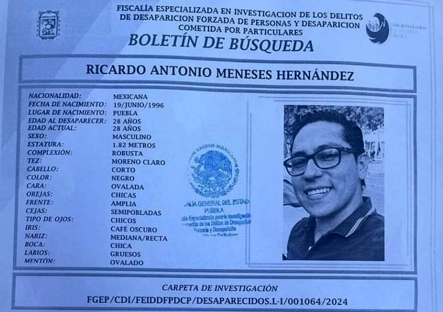 Desaparece Ricardo Antonio Meneses Hernández, hombre que fue baleado en Esteban de Antuñano