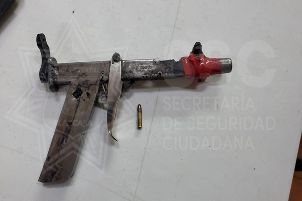 Detiene SSC Tlaxcala a joven por portar ilegalmente un arma de fuego en Huamantla