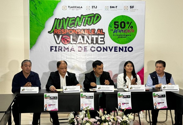 Gobierno de Tlaxcala otorga descuento del 50% a jóvenes al tramitar licencia de conducir