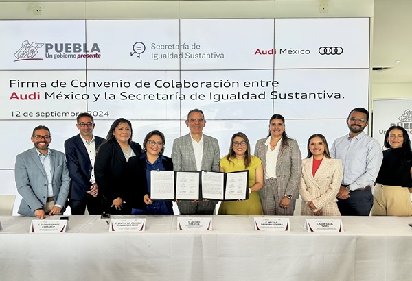 Audi México firma convenio de colaboración con la Secretaría de Igualdad Sustantiva del Estado de Puebla