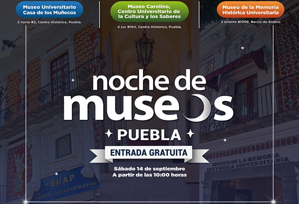 BUAP se suma a la Noche de Museos 2024, a partir del 14 de septiembre