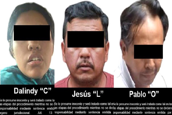 FGR detiene a tres miembros de banda dedicada al robo de menores de edad en Chiapas, Morelos y Puebla; rescata a dos víctimas