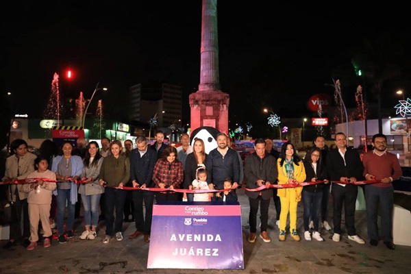 Gobierno Municipal entrega rehabilitación de la Avenida Juárez, hitos y Puente Deprimido