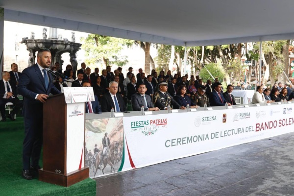 Inician las celebraciones por el 214 Aniversario de la Independencia en Puebla Capital