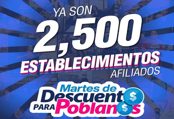 Más de 2 mil 500 negocios en Martes de Descuento para beneficio de las familias poblanas