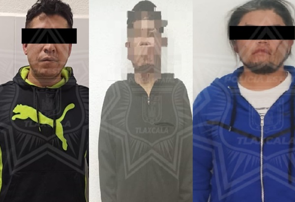 Trabajo coordinado de la SSC Tlaxcala y Marina deja tres detenidos