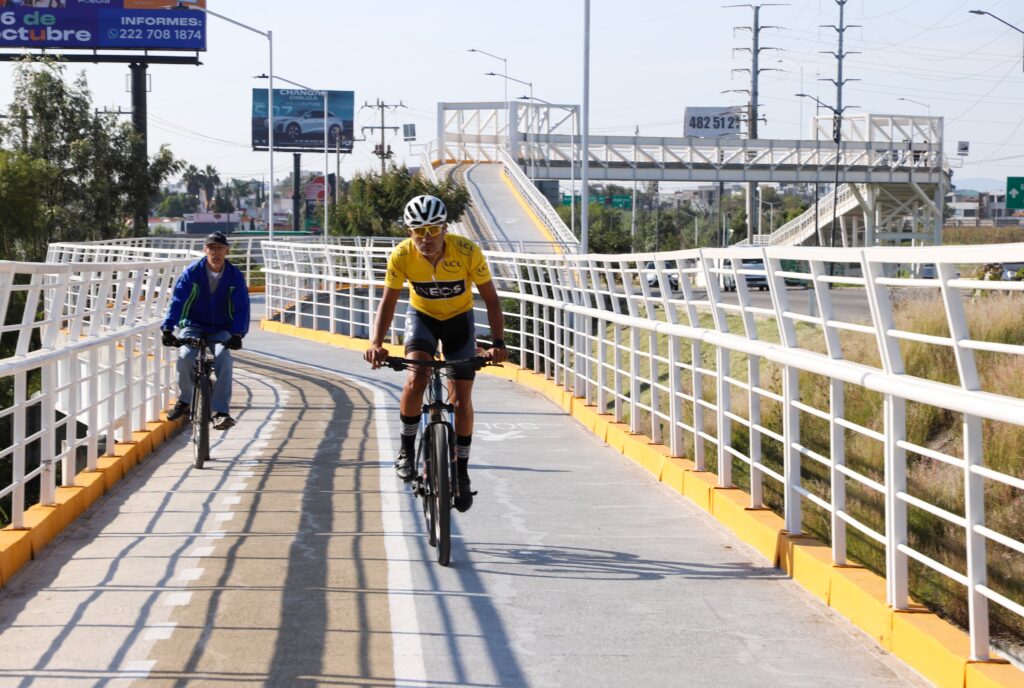 Gobierno de Puebla rehabilita la ciclopista del Periférico Ecológico 