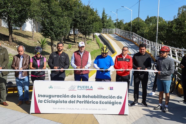 Gobierno de Puebla rehabilita la ciclopista del Periférico Ecológico