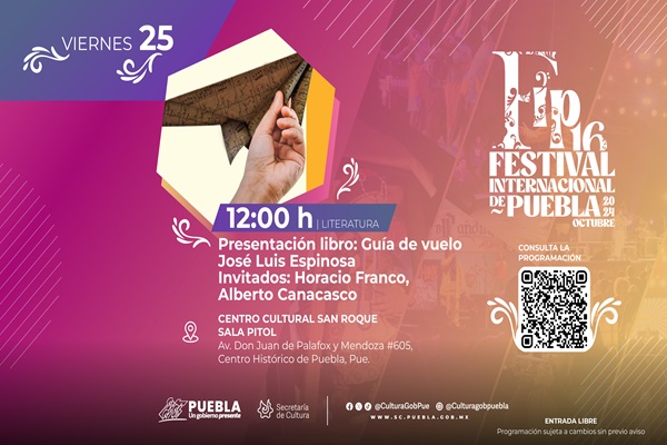 DÓNDE IR | Invitan a la presentación del libro “Guía de Vuelo”, en Centro Cultural “San Roque”