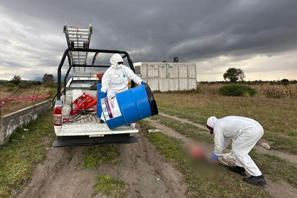 Autoridades de Huamantla retiran residuos quirúrgicos peligrosos hallados en terreno de San Lucas