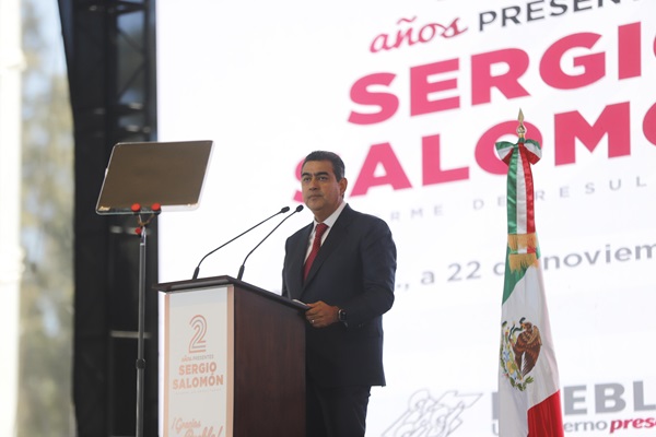 Mi designación como gobernador fue pulcra y sin coacción, señala Sergio Salomón al rendir su último informe