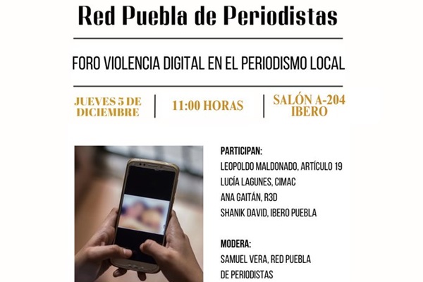 Por aniversario, Red de Periodistas realizará foros sobre violencia digital y periodismo de investigación 