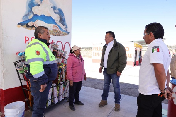 Supervisa CEPC medidas de seguridad en mercados de pirotecnia de Sanctórum, Apizaco y Chiautempan