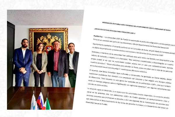 Colectivo Apps exige a Ayuntamiento de Puebla cancelar convenio con consulado de Rusia