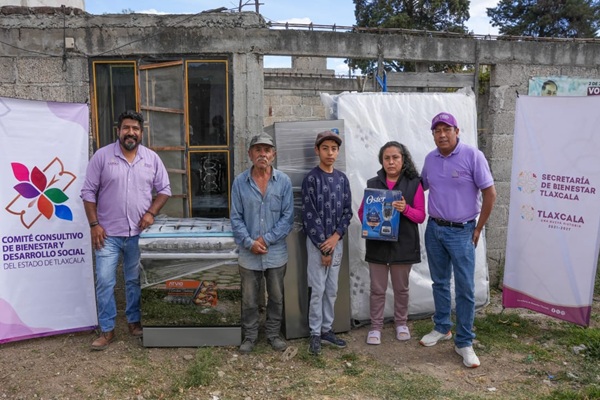 Entregan Secretaría de Bienestar y Banco de Alimentos electrodomésticos a familias vulnerables de Ixtacuixtla