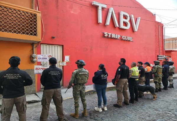 FGR realiza cateo a centro nocturno Tabv, ubicado en Apetitlán, Tlaxcala