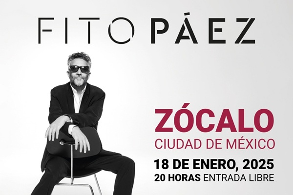 Fito Páez regresará al Zócalo de la Ciudad de México en enero de 2025