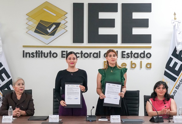 IEE celebra convenio de colaboración con Fiscalía de Puebla